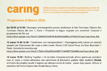 Progetto Co-Housing e Caring dedicato agli over 6 - Programma marzo 2026